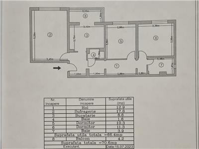 Apartament trei camere Gavana III, cf I, decomandat, parter/4